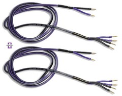 Analysis Plus Bi-Wire Clear Oval Speaker Cable Bi-Wired Stereo Pair 8 ft