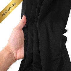 Black Speaker Grill Cloth Fabric 67x20in Stereo Mesh Replacement Audio Repair