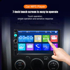 7″ Double 2 DIN Car MP5 Player Bluetooth Touch Screen Stereo Radio With Camera