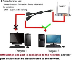 RJ45 1 to 2/3 Ways Splitter Adapter CAT7 CAT6 CAT5 LAN Ethernet Cable Connector