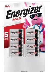 8 Energizer MAX 9V Alkaline Batteries 8 – Pcs. In Sealed Pack Exp: 12/2029