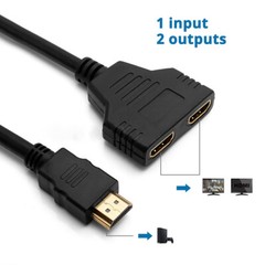 4K HDMI Cable Splitter Adapter 2.0 Converter 1 In 2 Out 1 Male to 2 Female lot