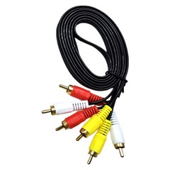 10/20/30/40/50Pcs 1.5m AV Male to Male 3 RCA Audio Video Composite Cable NEW