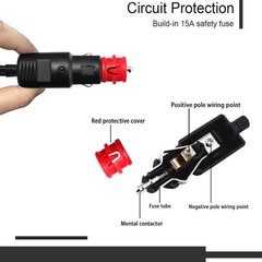 Power Cord Cable for 12V Fridge Freezers DC 12V Car Refrigerator RV Refrigera