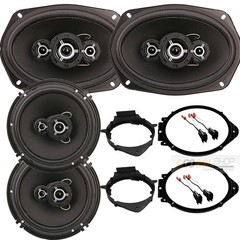 For 2014-2025 Silverado 1500 500W Front Door 6×9″ & 300W Rear 6.5″ Speakers Kit