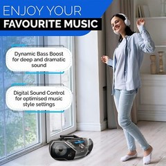 Philips Portable CD Player Boombox, Bluetooth with Cassette Radio. USB. MP3