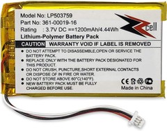 ZZcell Battery For Garmin 361-00019-16, Nuvi 1300, 1340T Pro, 1350, 1370, 1375T