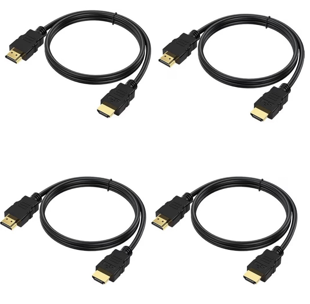 4 Pack CTI 10ft High Speed HDMI Cable 4K 2160p Ethernet 24K Gold Plated