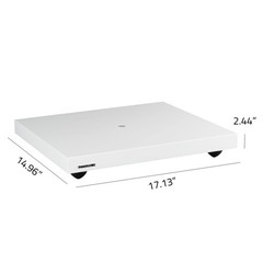 Fluance IB40 Turntable Isolation Base Anti-Vibration Wood Platform, Bubble Level