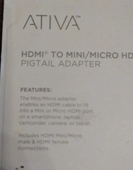 ATIVA HDMI to Mini / Micro HDMI Adapter, Black, 27525 – Versatile 3-in-1 High…
