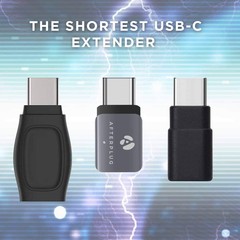 USB-C Male-to-Female Extender, 80Gbps, 240W PD, 8K@60Hz, 2-Pack