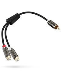 FosPower 8in 1RCA Male to 2RCA Female Stereo Audio Adapter Cable Cord Plugs
