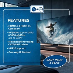 4K HDMI Extender RJ45 4K@30Hz Up To 130 Ft & 1080p Up To 230 Ft (EX-230PRO)