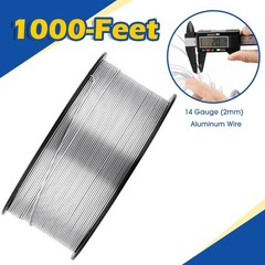 2000 ft 14 Gauge Aluminum Wire for Electric 2000 14 Gauge, silver