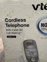 VTech CS6114 DECT 6.0 Cordless Phone White/Grey, Caller ID/Call Waiting NEW
