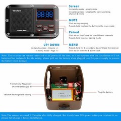 Wuloo 1800feet Long Range Solar Driveway Alarms Wireless Motion Sensor for Home