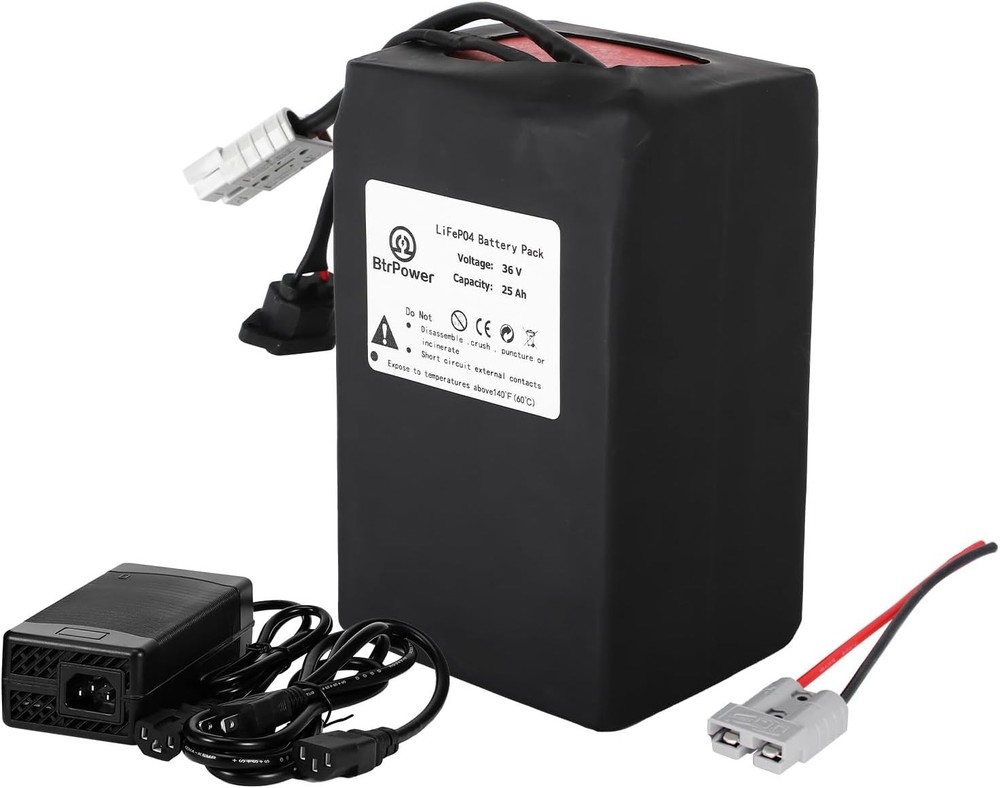 36V 25Ah BtrPower Battery Pack Lithium LiFePO4 for Bicycle Motor E_Bik,e 30A BMS
