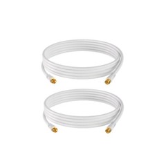 2-Pack-RG6 Coax Dual Shield Cable w/F-Connectors White/Black 3ft – 100ft LOT