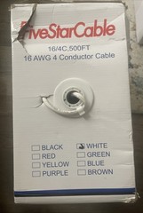 16AWG Speaker Cable 500ft CL2 In Wall 16/4 Gauge 4 Conductor Bulk Audio Wire New