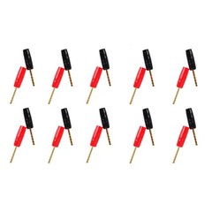 20 Pcs Speaker Pin Connectors 2mm Gold Plated Banana Plugs For Amplifiers