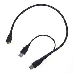 50cm USB 3.0 Y Power Cable Cord Lead for Samsung Sony External Hard Drive Disk