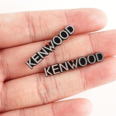 2X KENWOOD speaker Logo Nameplate Badge Replacement Piece 36.5mm X 5.8mm