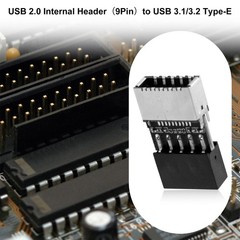 USB 2.0 to USB 3.2 Gen 1 Header Adapter Front Panel Connector Motherboard 9Pin t