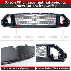 WildWell Mustang Grill For Ford Mustang 2018-2023 Front Upper 2018-2023 Black