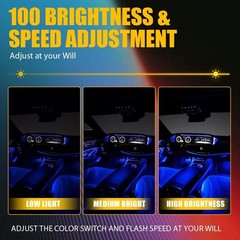 LED Neon Light Trim Glow Optic Fiber Strip Car Interior Ambient Lighting Kit.APP