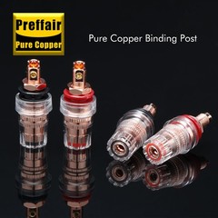 4PCS/Lot Pure Copper Binding Post Speaker Amplifier Female for Banana Terminal