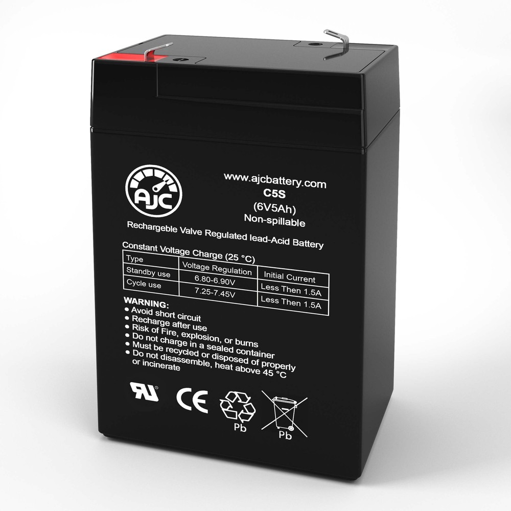 Kid Trax Marvel Spiderman Motorcycle Blue KT1240I 6V 5Ah Replacement Battery