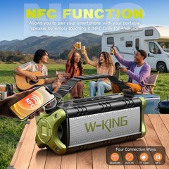W-KING Bluetooth Speaker, 90W Max Portable Outdoor Speaker Loud-Green
