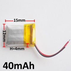 4 x pcs 3.7V 40mAh 401215 LiPo Rechargeable Battery For Mp3 Bluetooth Recorder