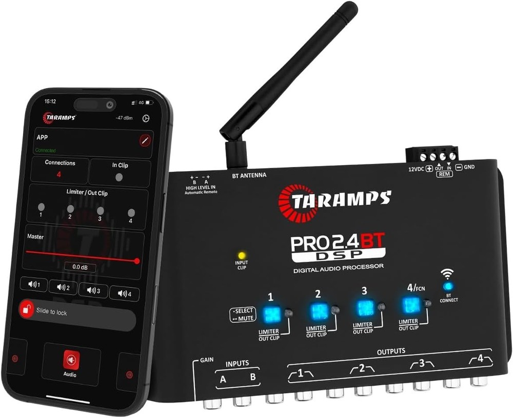[US DEALER] Taramps PRO 2.4BT Audio Processor – DSP Bluetooth Control via App