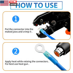 600Pcs Heat Shrink Wire Connectors Electrical Kit – Marine Automotive Crimp Ter