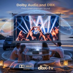 4K Support Projector WiFi6 Bluetooth NetfIix DoIby Auto Focus 1080p Home Theater
