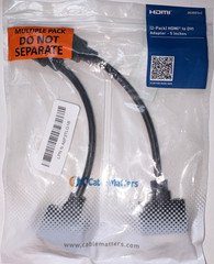 Cable Matters HDMI to DVI Adapter 2-Pack, 5 Inch Black Portable Model 303003×2