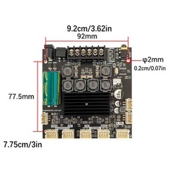 1Pc 4~8Ω Power Amplifier Board Module 2.1 Channel 50W*2+100W Bluetooth mm