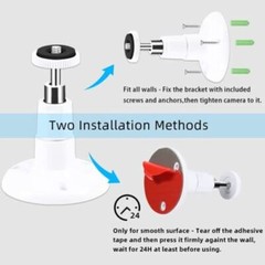 2pcs Universal Wall Mount Bracket for Security Camera with 1/4″ Screw Connector