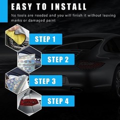 2PCS Car Rear Tail Light Lamp Stickers Honeycomb Type Deca Color: Carbon Fiber