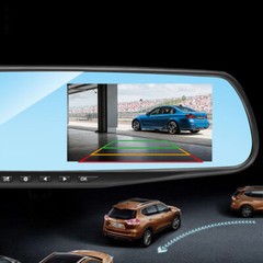 1080P HD Rearview Mirror Car DVR Dual Dash Cam Camera Front Rear Video Recorder