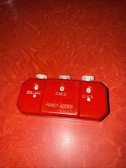 VINTAGE RED 1960’S HANDY ADDER SUPERMARKET CALCULATOR CHANGE COUNTER HONG KONG