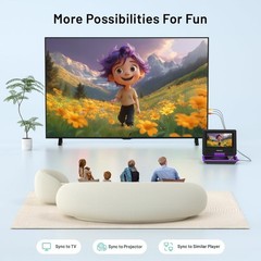 9.5″ Portable DVD Player for Kids and Car, 4-6 Hour Working Time, Dual Speakers
