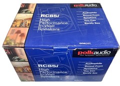 Polk Audio RC85i In-Wall Speakers Pair, 2.0 Channel, White, Flush Mount