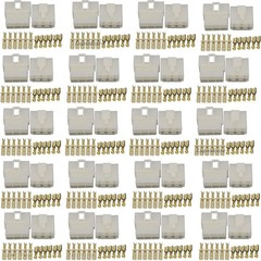 1-20 Set 6 Pin Socket Plug Male Female Brass 6.3mm Spade Terminal Wire Connector