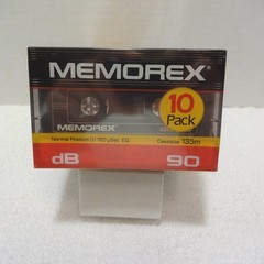 Qty 10, Memorex dB 90 Blank Audio Cassette Tapes, Factory Sealed New NIP