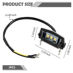 License Plate Light for Motorcycles,12V Shockproof and Sealing LED Motorcycle…