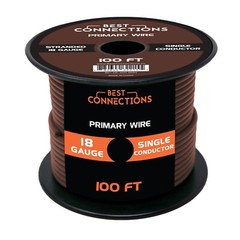 BEST CONNECTIONS Automotive Primary Wire – 100ft Various Color & Gauge Options