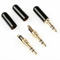3Pcs 3.5mm Copper Male Stereo Mini Jack Plug Audio Soldering Connector H