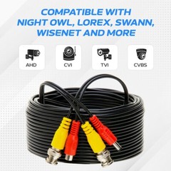 Premade CCTV Cable Security Camera Siamese Wire BNC DC Power Video RG59 DVR Lot